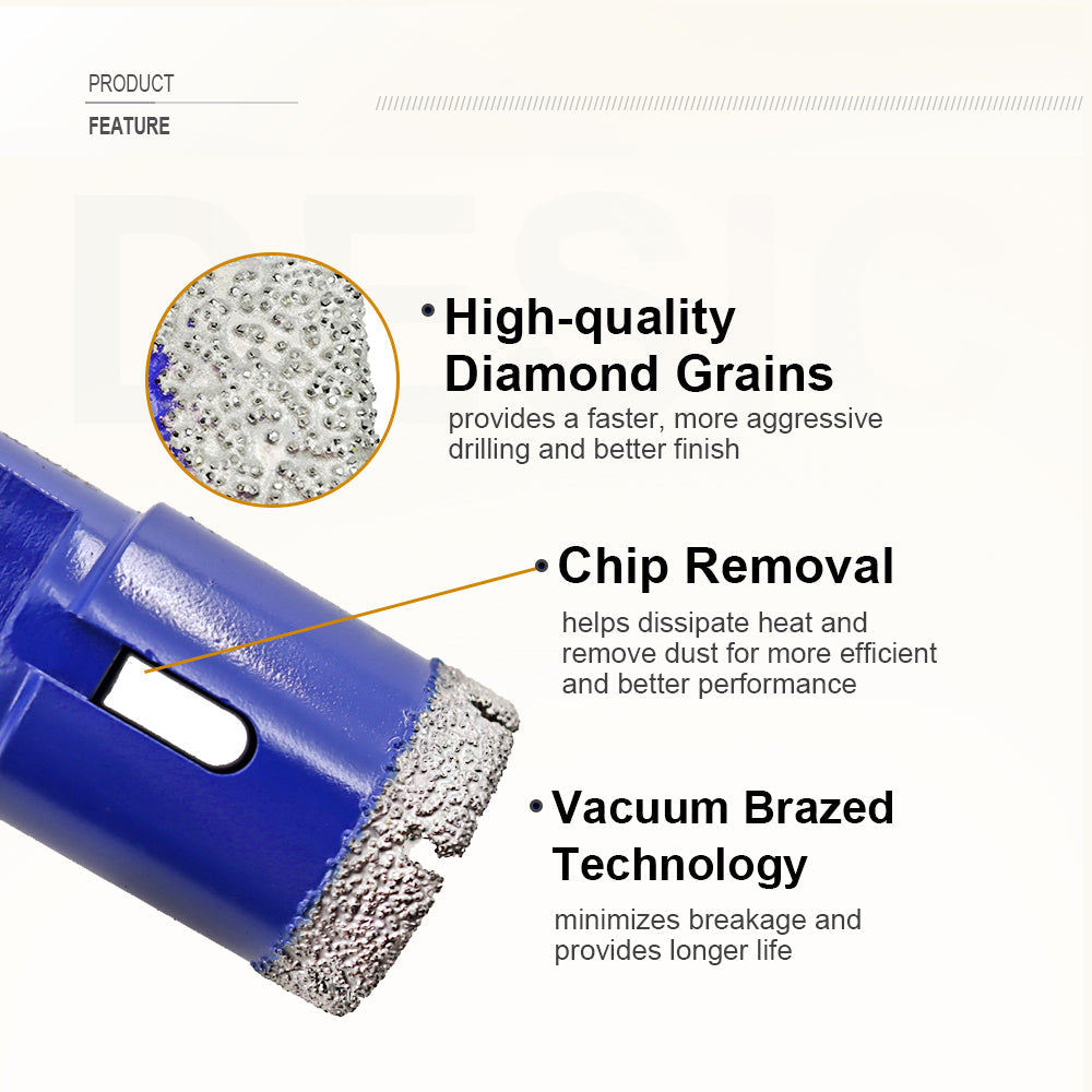 6pcs/Box Diamond Drill Core Bits for Granite Marble Ceramic Porcelain  M14 Thread - SHDIATOOL