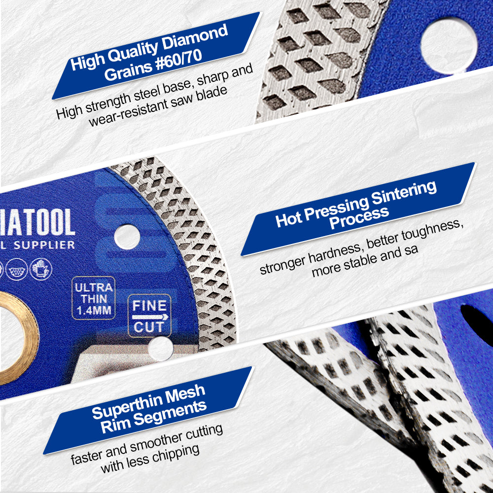 Mesh Saw Blade 10pcs 4.5" Ceramics Tile Marble Cutting Disc SHDIATOOL