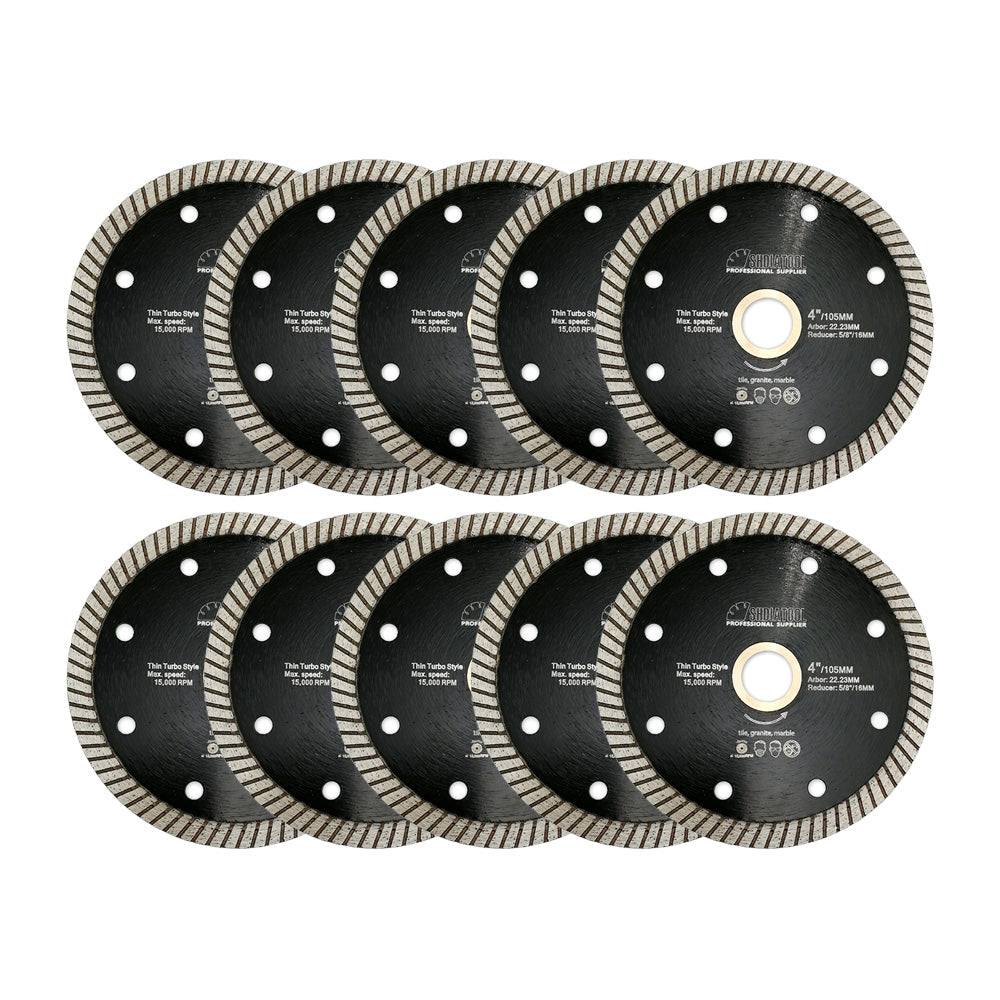 Super Thin Turbo Diamond Blade 4" 4.5" 5" Porcelain Ceramic  Granite SHDIATOOL - SHDIATOOL
