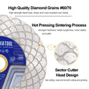 SHDIATOOL Diamond Cutting Grinding Disc 4.5"/5" Ceramic Tile Granite Saw Blade