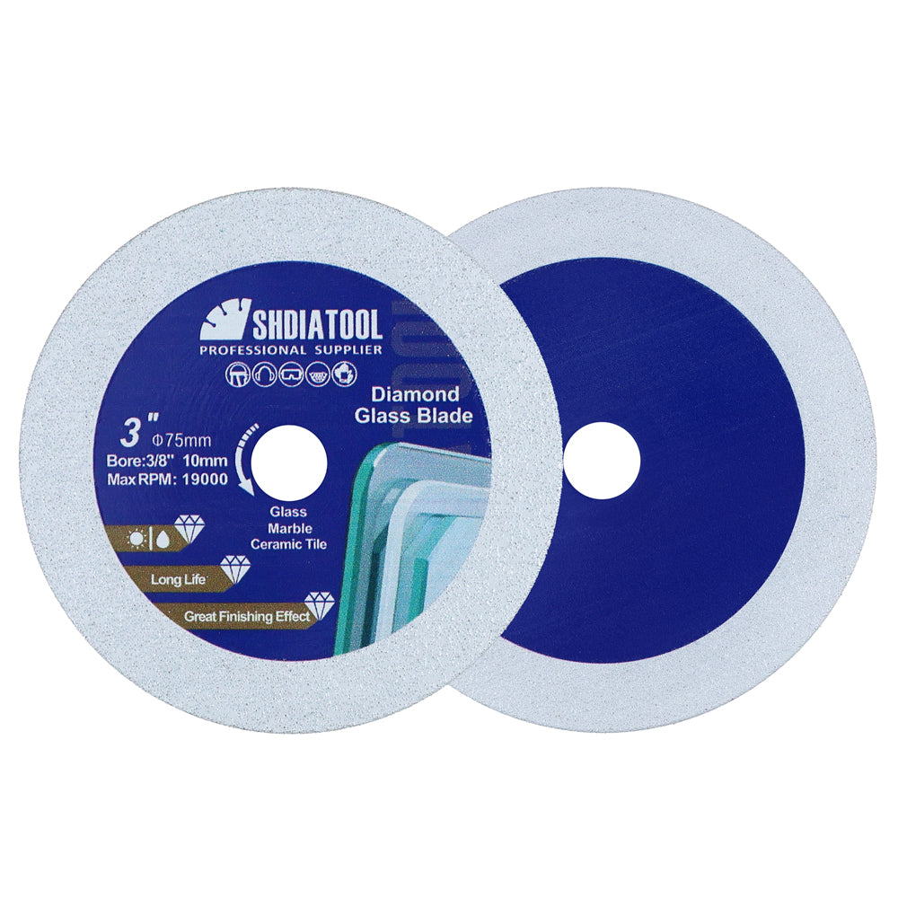 DE Warehouse SHDIATOOL Diamond Cutting Grinding Glass Disc 1pc 125mm Saw Blade for Glass Ceramic
