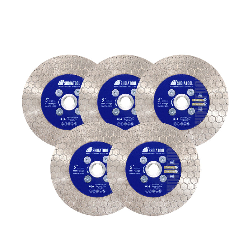 Saw Blade Hexgonal Double Sided Ceramic Marble Cutting Grinding Disc M14 or 5/8-11