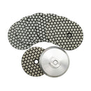4Inch Dry Diamond Polishing Pad for Marble 7pcs/set Mixed Grits Plus a Base Backer - SHDIATOOL