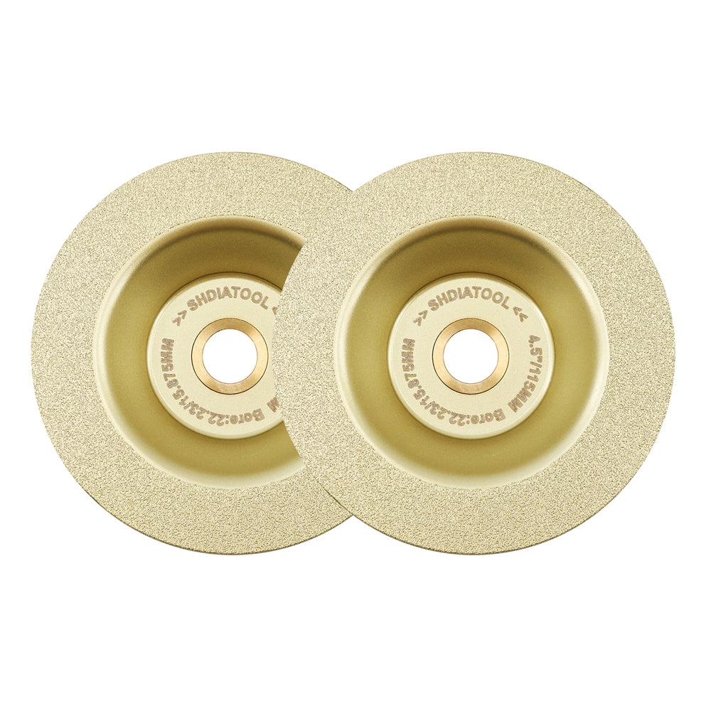 SHDIATOOL 1/2/3pcs 4.5inch/5inch Brazed Rock Plate Bowl Cutting Grinding Disc 115mm/125mm Dekton Porcelain Tile Ceramic Marble Granite