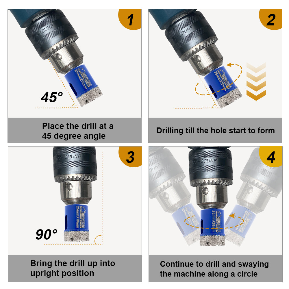 Diamond Drilling Core Bit 20/25mm Granite Marble Ceramic Masonry  Quick-fit Shank