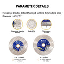 4.5''/5'' Hexgonal Blade Tile Ceramic Granite Diamond Cutting Disc SHDIATOOL - SHDIATOOL