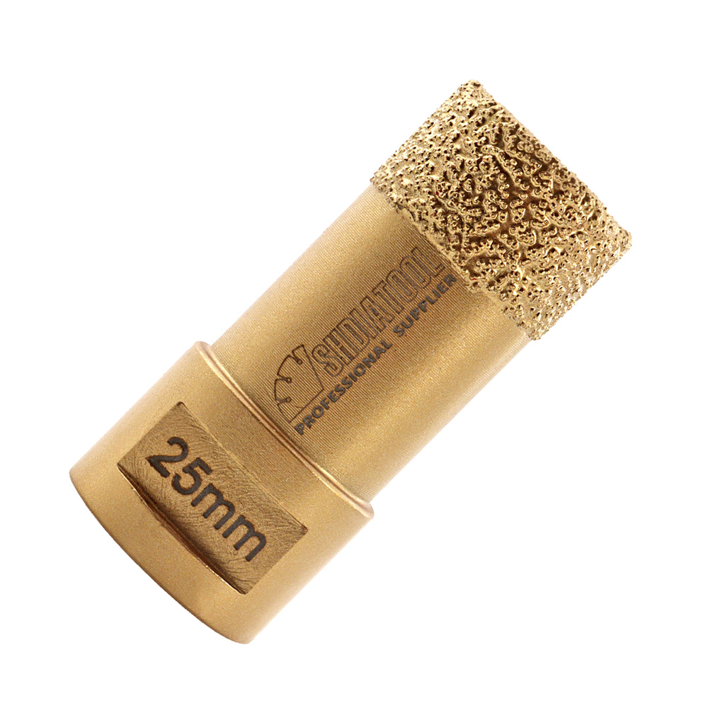 SHDIATOOL 1pc M14 thread Vacuum Brazed Dry Diamond Drilling Core Bits for Ceramic Tile Hole Saw Marble Porcelain Stone - SHDIATOOL