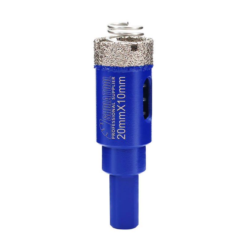 SHDIATOOL 20-100MM Diamond Triangle Shank Drill Core Bits with Spring Ceramic Tile Porcelain Tile Ceramic Granite Marble