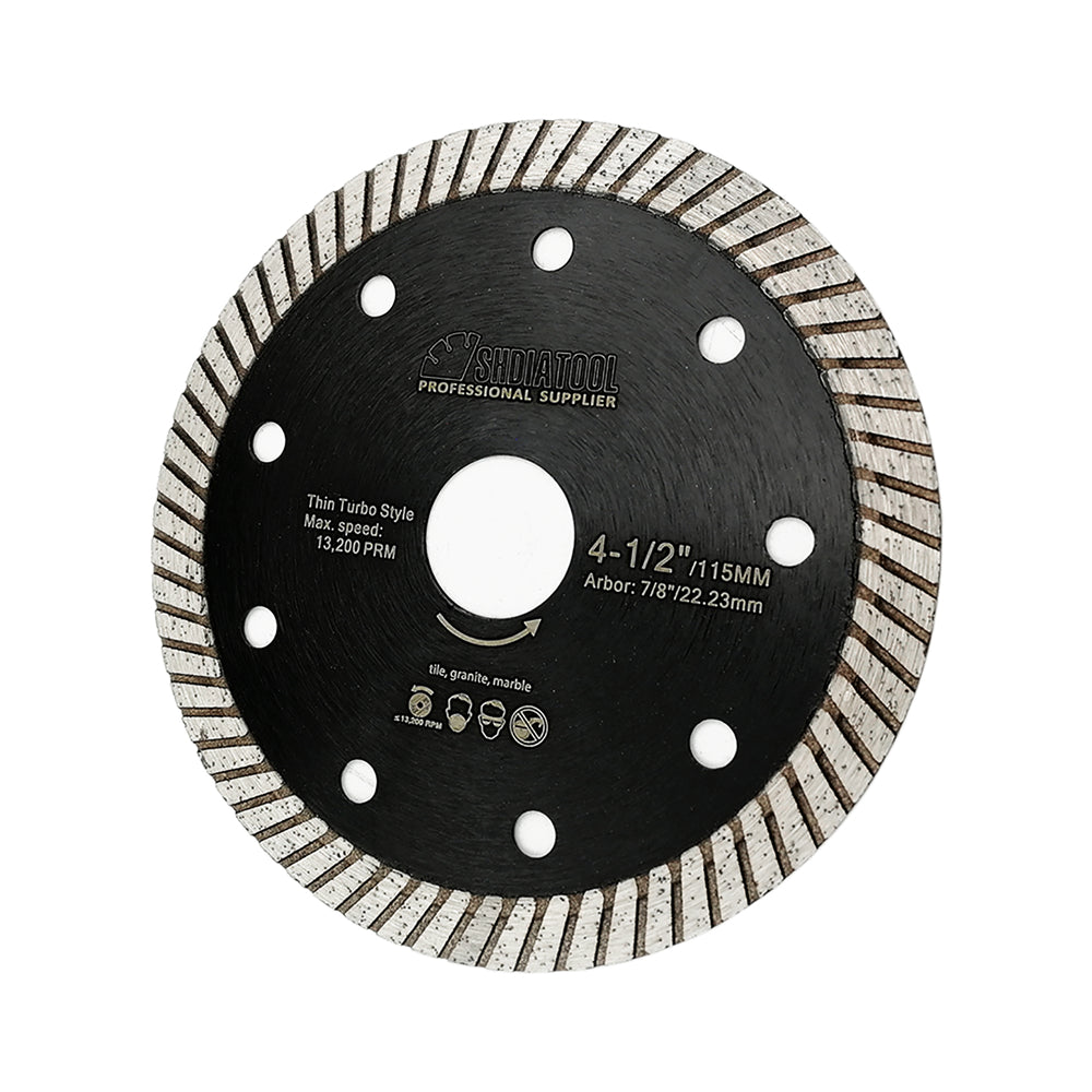 SHDIATOOL Turbo Diamond Saw Blade 4"-10"Ceramic Tile Granite Marble - SHDIATOOL