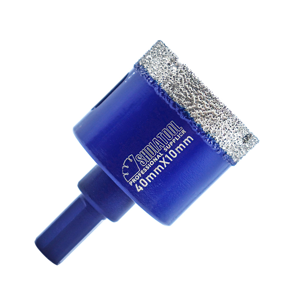 SHDIATOOL Diamond Drill Core Bits with Triangle Shank for Porcelain Tile Ceramic Granite Marble Masonry Stone Diamond Hole Saw Dia 20-68mm - SHDIATOOL