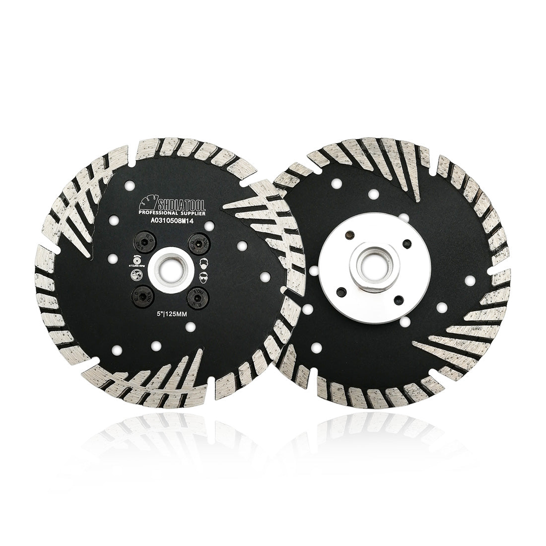 Turbo Blade with Slant Protection Teeth Cutting Granite Marble Concrete 4" 4.5" 5" 7" 9" - SHDIATOOL