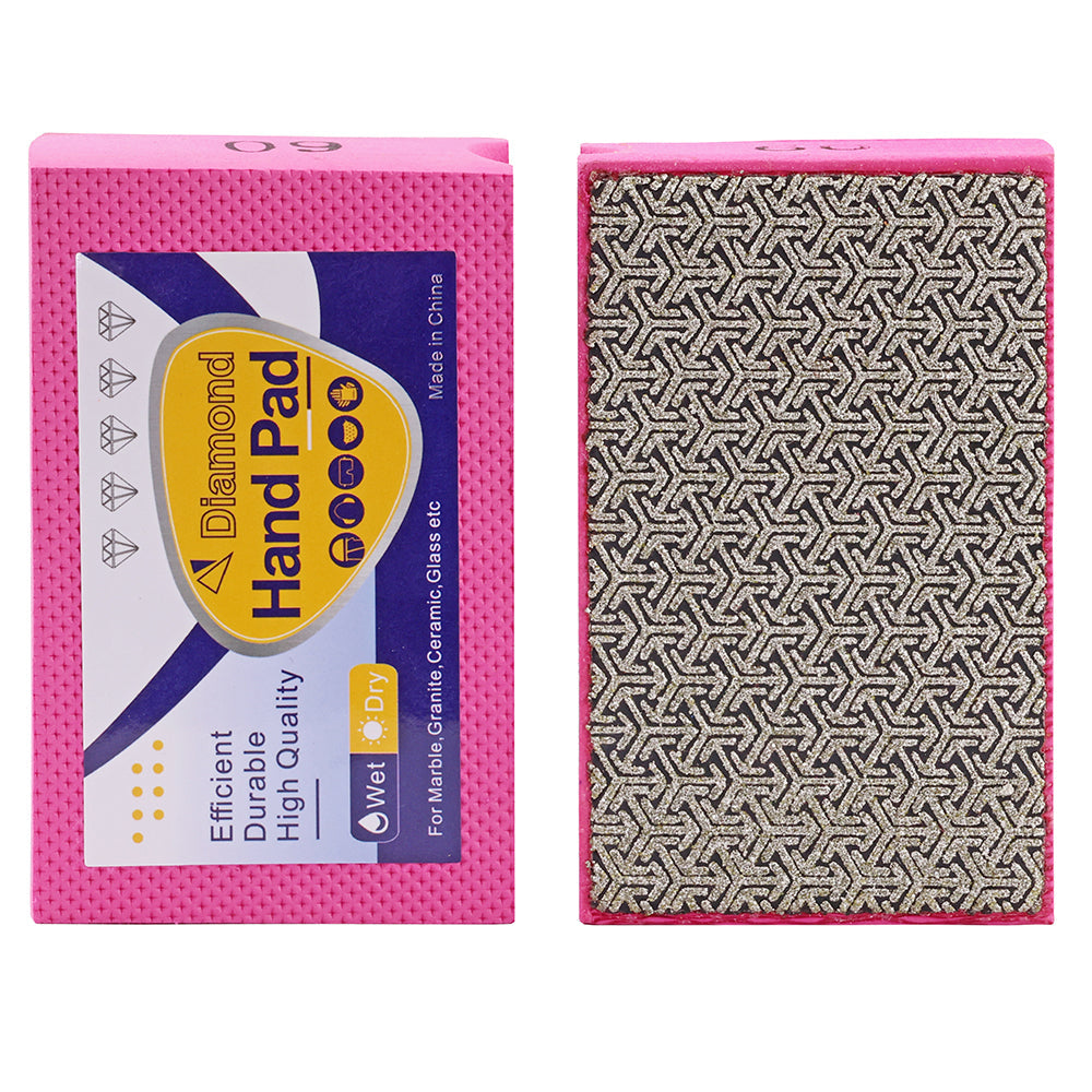 Diamond Hand Polishing Pad 2pcs Grit60-3000 Granite Marble Concrete Stone Sanding Disc