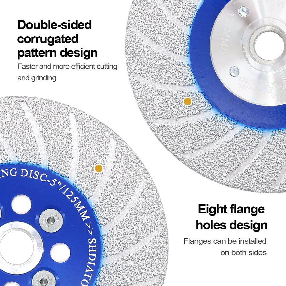 Cutting Grinding Disc 5pcs 4/4.5/5" Granite Marble Concrete Saw Blade M14 or 5/8-11 Flange