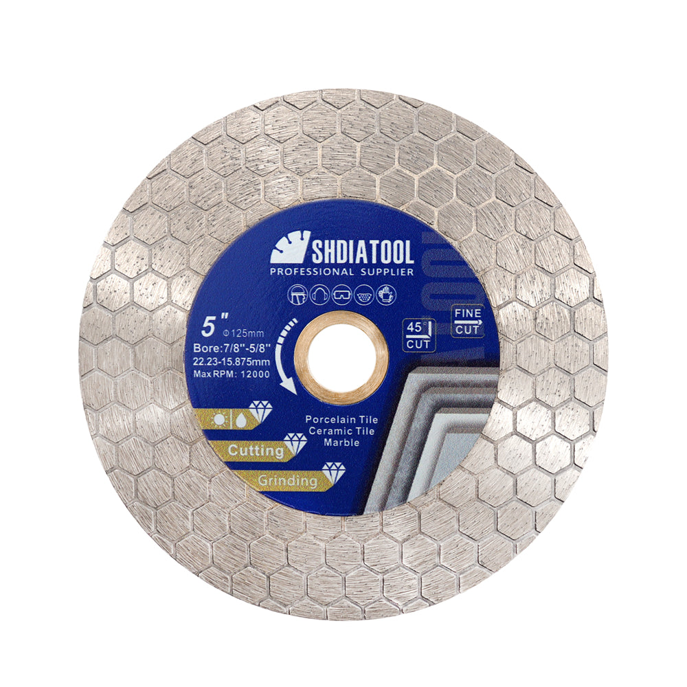 SHDIATOOL Saw Blade 5Inchs Cutting Grinding Ceramic Granite Marble