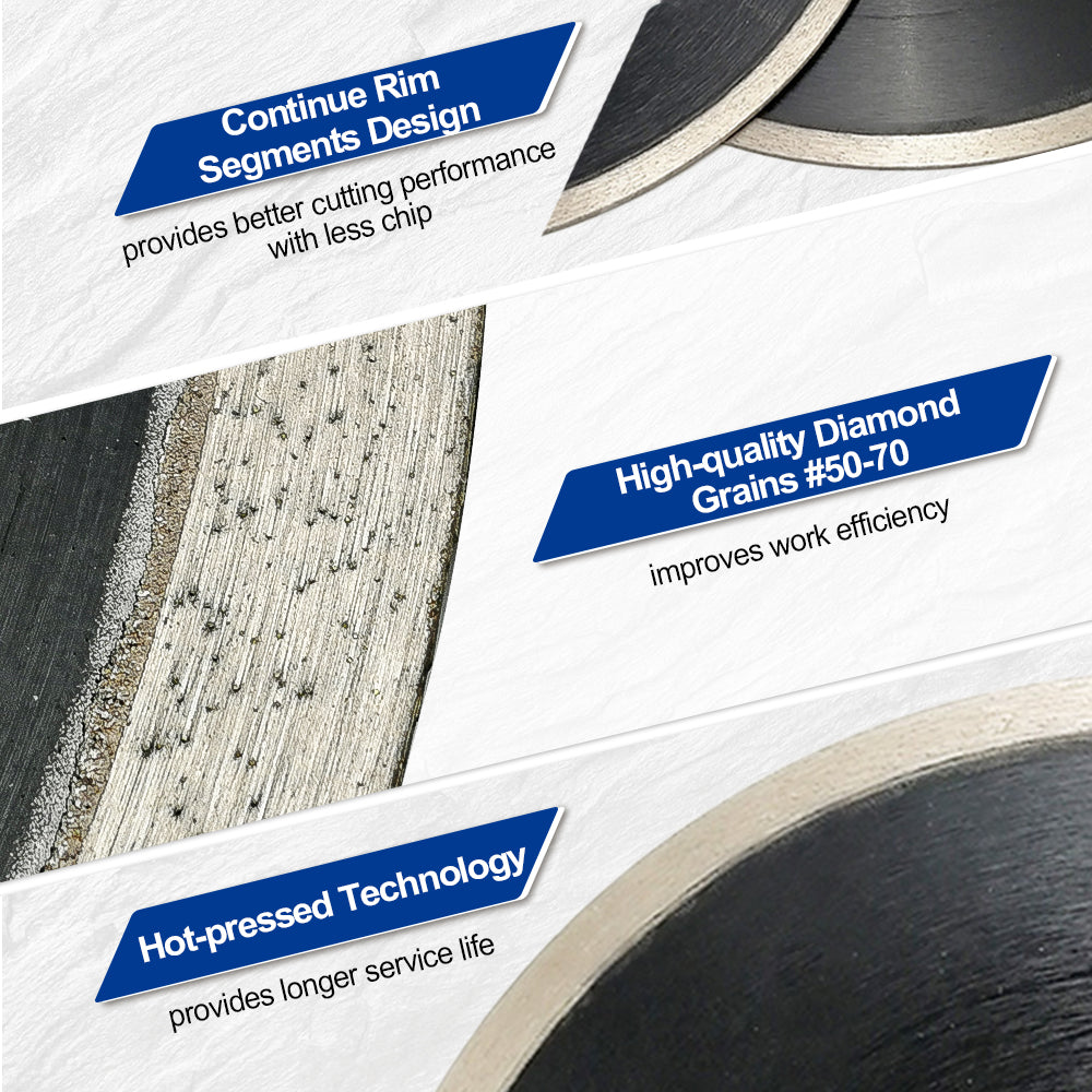 SHDIATOOL 4" 4.5"Continuous Rim Diamond Blade Wet cutting Ceramic Tile