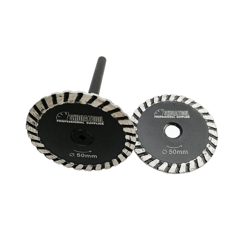 2pcs 30/40/50MM Mini Saw Blade with Removable 6mm Shank for Cutting Carving Stone Marble - SHDIATOOL