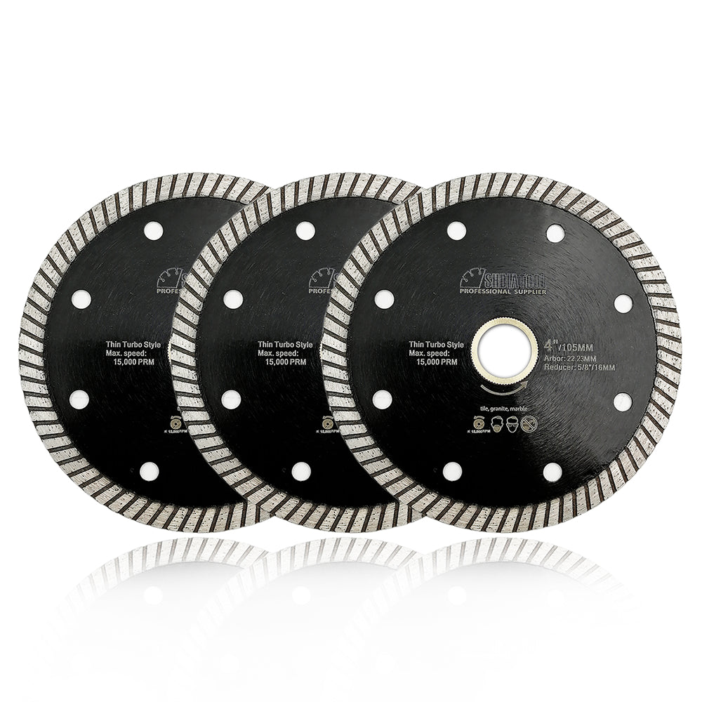 SHDIATOOL Turbo Diamond Saw Blade 4"-10"Ceramic Tile Granite Marble - SHDIATOOL