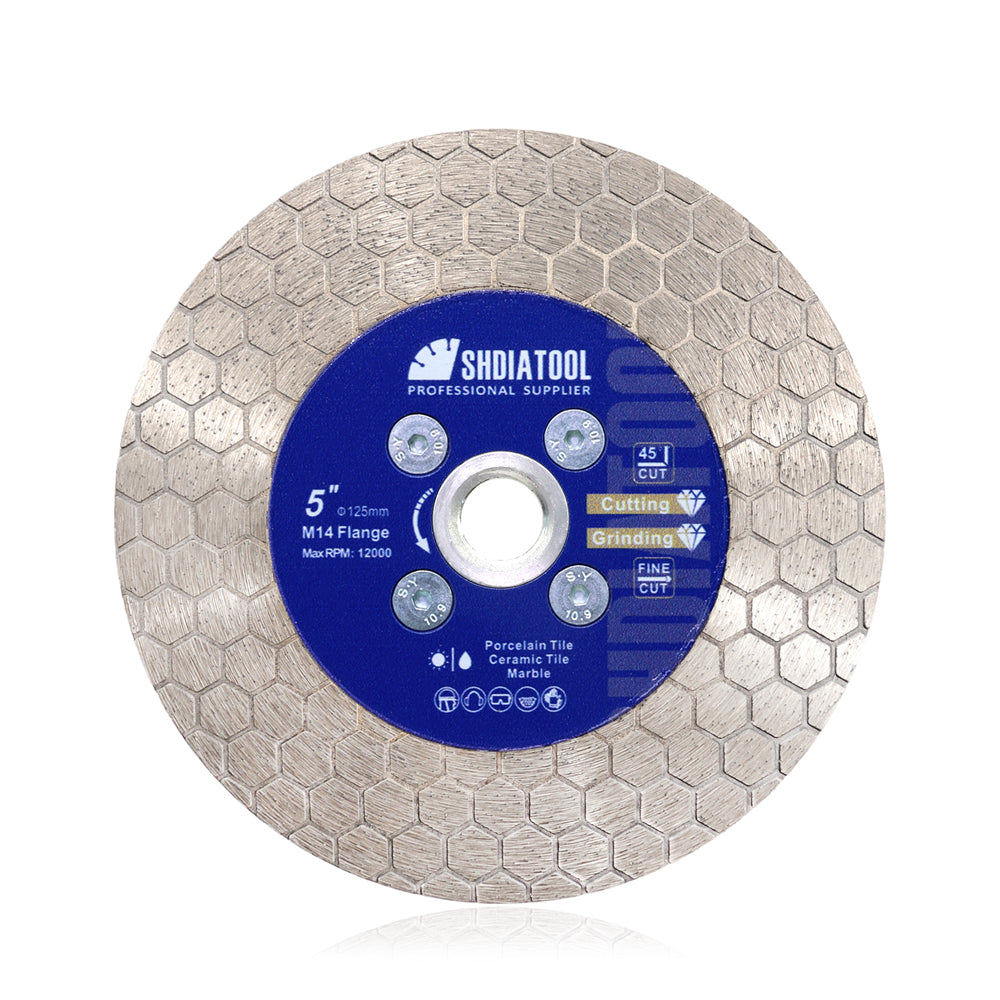 Saw Blade Hexgonal Double Sided Ceramic Marble Cutting Grinding Disc M14 or 5/8-11