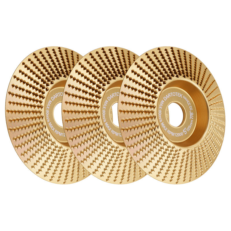 DARTOTEK 1pc 75/100/125mm  Wood Grinding Wheel Cup Wheel Milling Disc Plate Carving Profile Plain Bevel Camber Bowl Abrasive Tool Trimming