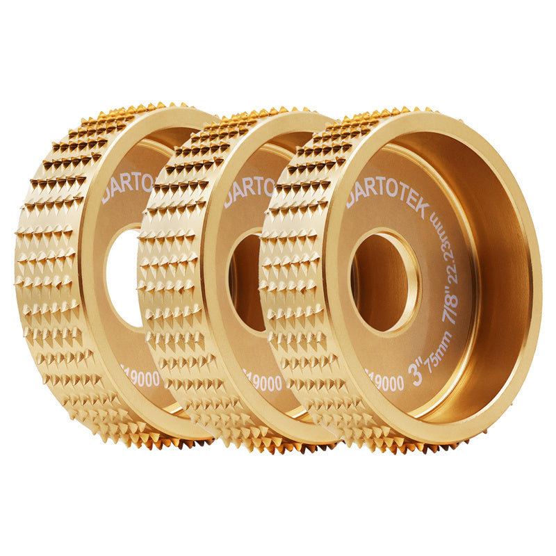 DARTOTEK 1pc 75/100/125mm  Wood Grinding Wheel Cup Wheel Milling Disc Plate Carving Profile Plain Bevel Camber Bowl Abrasive Tool Trimming