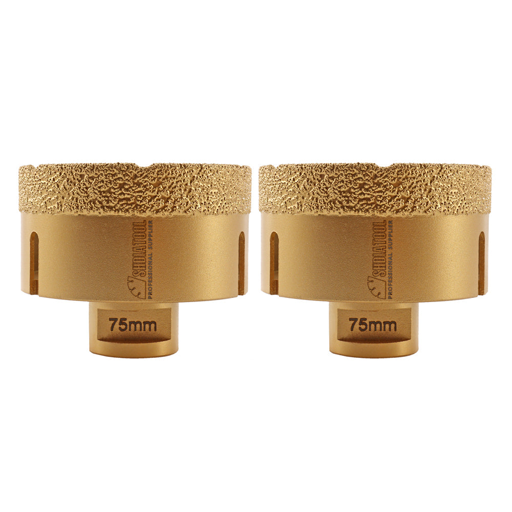 SHDIATOOL 20-160mm Dry Diamond Drilling Core Bits for Ceramic Marble M14 Thread - SHDIATOOL