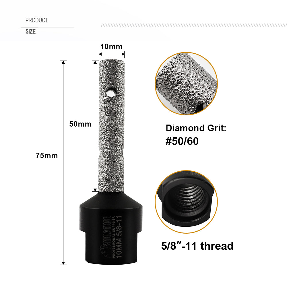 10MM Diamond Finger Bits 5/8-11 Porcelain Ceramic Marble Enlarging Holes USA Warehouse