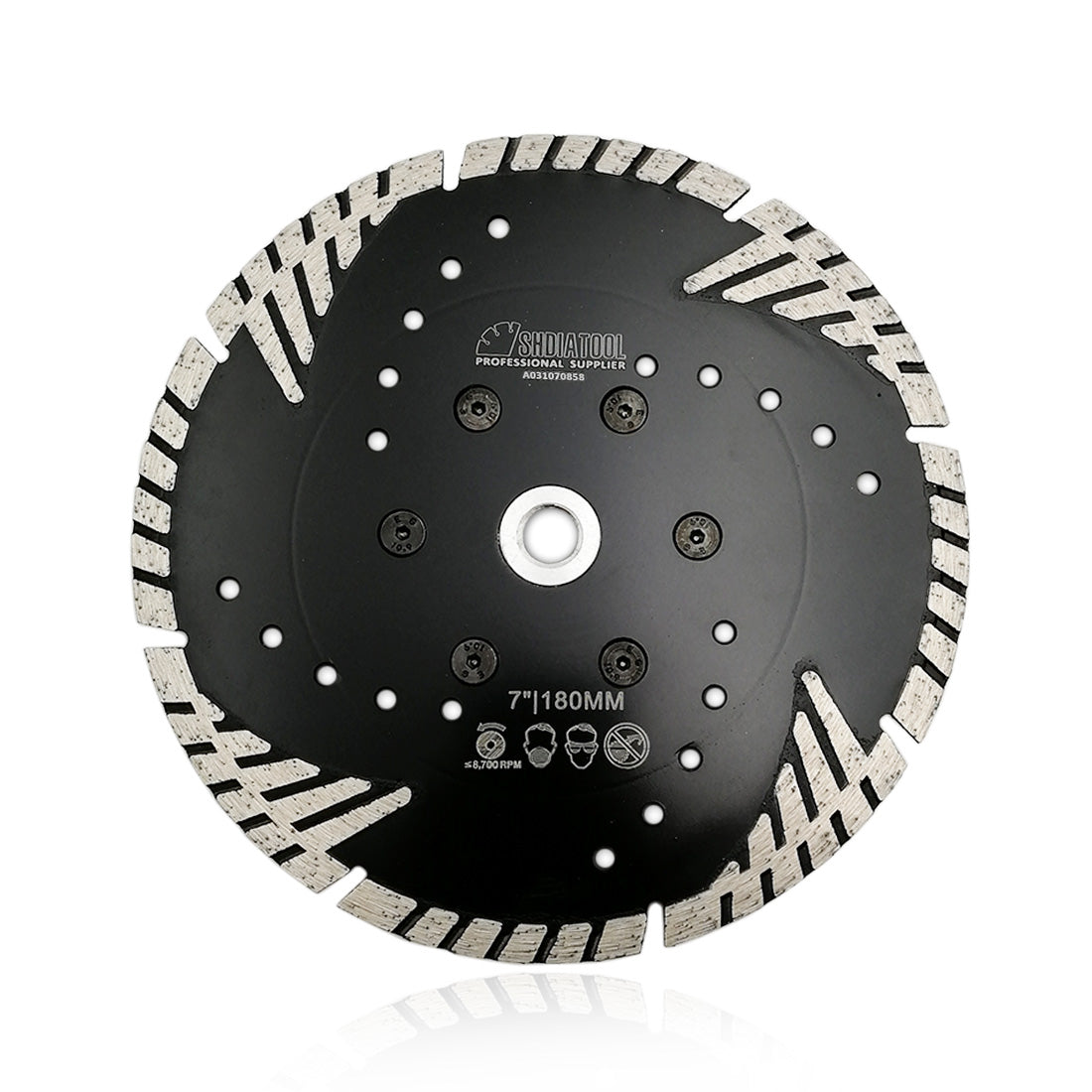 Turbo Blade with Slant Protection Teeth Cutting Granite Marble Concrete 4" 4.5" 5" 7" 9" - SHDIATOOL