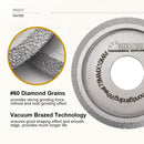 3" SHDIATOOL V-shape Diamond Hand Grinding Wheels for Marble Ceramic Carving Edge - SHDIATOOL