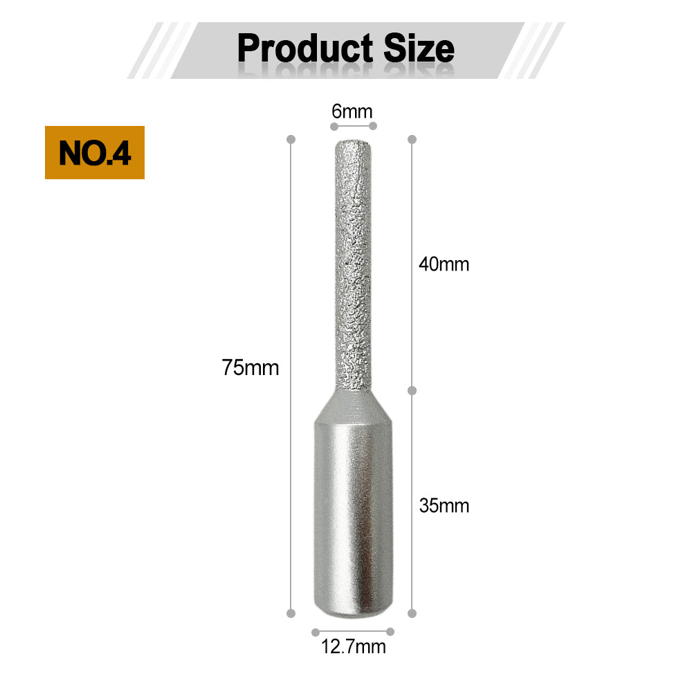 Diamond Router Bits with 1/2" Shank for Granite Marble 31 sizes 2pcs - SHDIATOOL