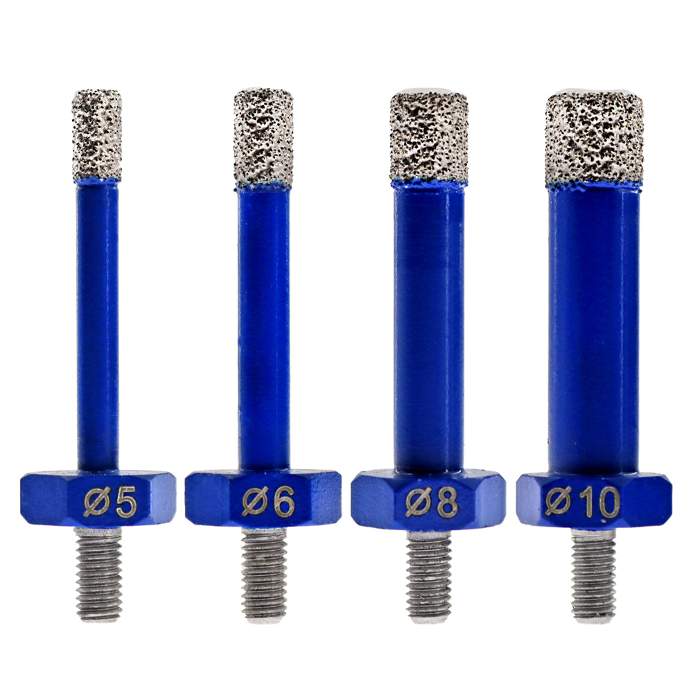 SHDIATOOL Diamond Dry Drill Bits M5 External Thread for Drilling Tile Porcelain Stoneware Granite Marble 5/6/8/10mm - SHDIATOOL
