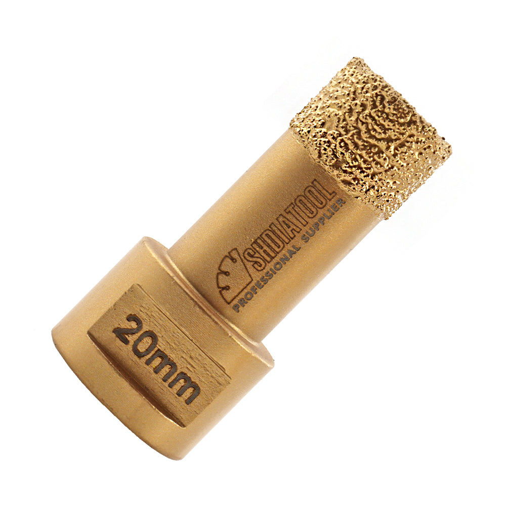 SHDIATOOL 1pc M14 thread Vacuum Brazed Dry Diamond Drilling Core Bits for Ceramic Tile Hole Saw Marble Porcelain Stone - SHDIATOOL
