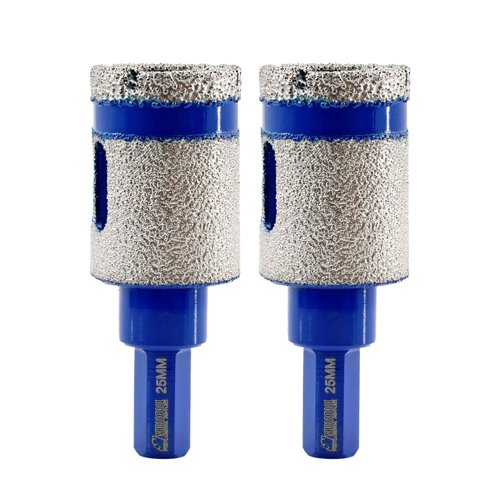 20/25mmDiamond Drilling Finger Milling Bits Porcelain Granite Hole Saw Triangular Shank