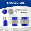 SHDIATOOL 3pcs/set Diamond Glass Grinder Bits for Stained Glass Grinder Heads