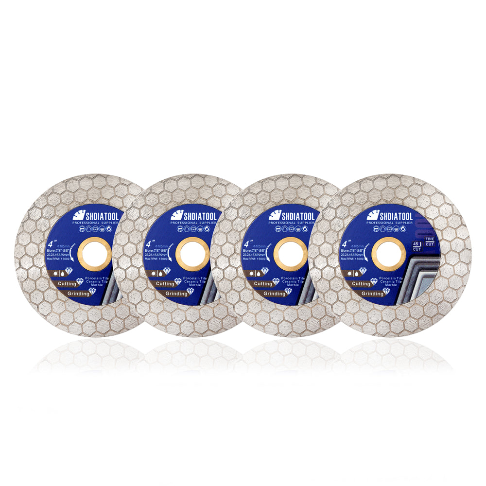Saw Blade Hexgonal Double Sided 4"Granite Tile Ceramic Diamond Cutting Grinding Disc