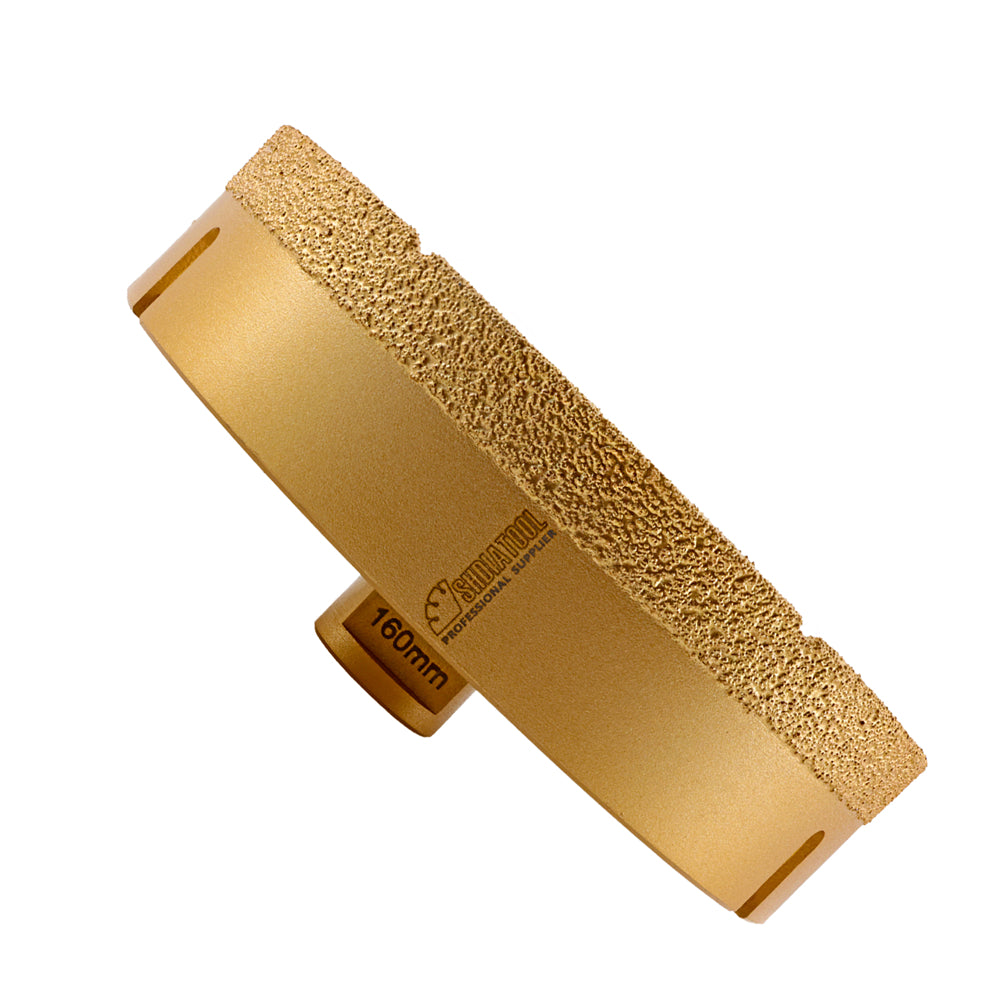 SHDIATOOL 20-160mm Dry Diamond Drilling Core Bits for Ceramic Marble M14 Thread - SHDIATOOL