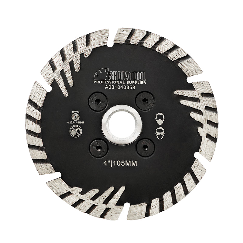 Turbo Saw Blade With Slant Protection Teeth 5pcs 4/4.5/5" Concrete Granite 5/8-11 or M14 Flange