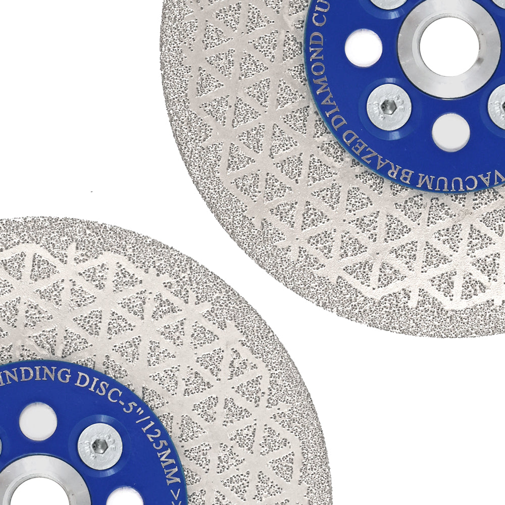 Saw Blades 5pcs 4/4.5/5"Cutting Grinding for Granite Concrete M14 or 5/8-11 Flange