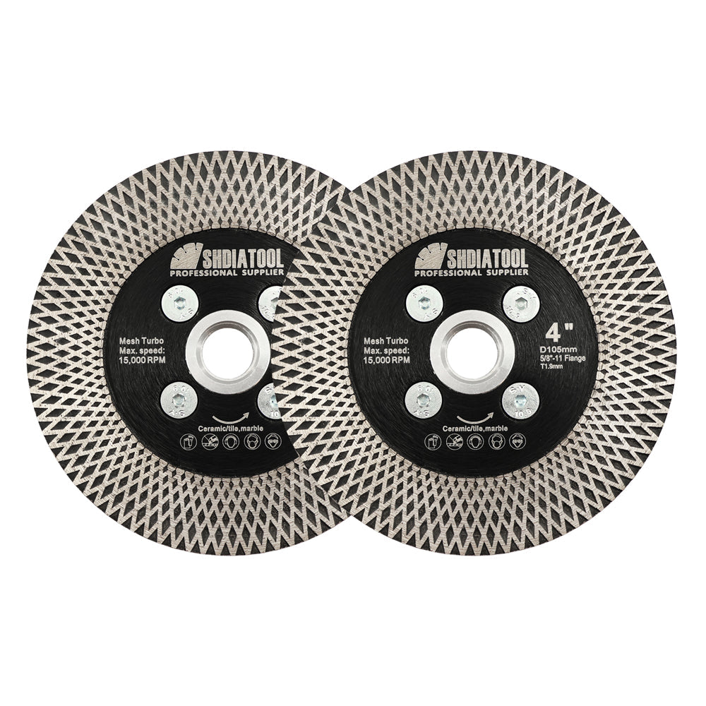 X Mesh Turbo Saw Blade Cutting Grinding Tile Ceramic Marble Stone with Flange