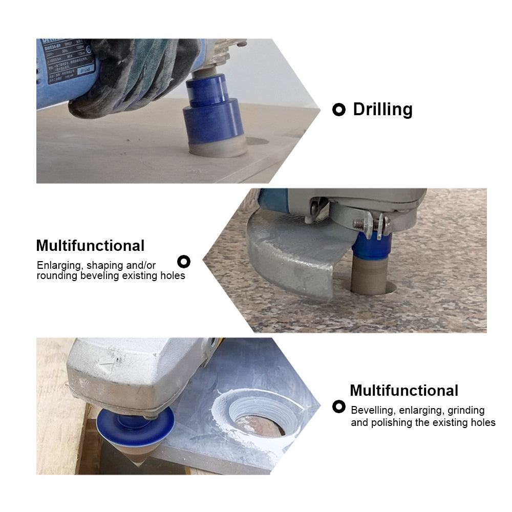 1set/6pcs Diamond Drill Core Bits Granite Marble Ceramic M14 Thread Hole Saw - SHDIATOOL