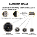 SHDIATOOL X Mesh Turbo Double Sided Diamond Cutting Grinding Disc for Tile Ceramic Marble Stone 4''/4.5''/5''/9" - SHDIATOOL