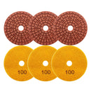 SHDIATOOL 6pcs/Set Diamond Polishing Pads Wet Sanding Disc for Granite Marble Artificial Stone - SHDIATOOL