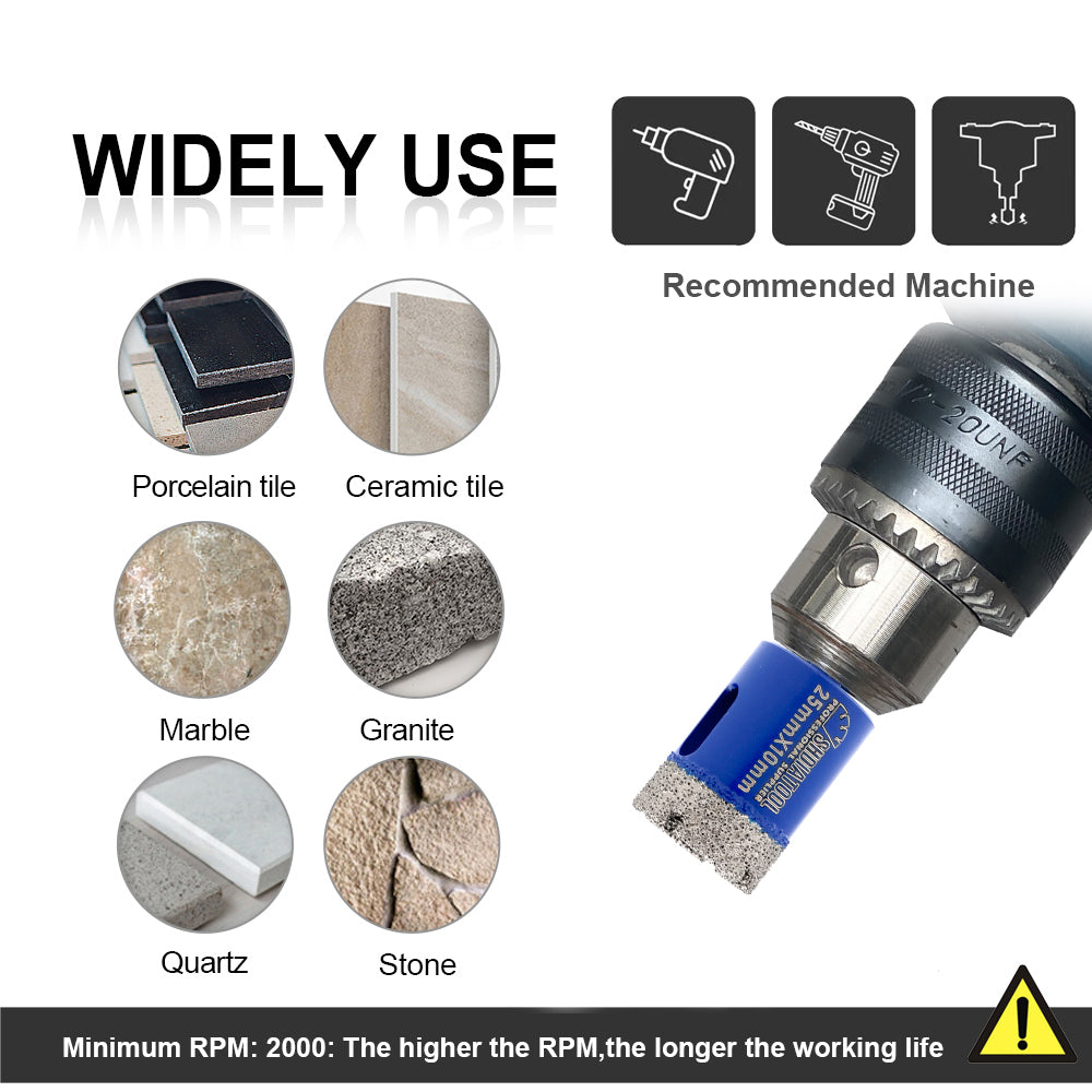 Diamond Drilling Core Bit 20/25mm Granite Marble Ceramic Masonry  Quick-fit Shank