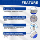 Shdiatool 11pcs 6-65MM Diamond 5/8-11 Drill Bit Kit 4.5 inch X Mesh Cutting Saw Blade for Ceramic Tile Porcelain Tile Marble