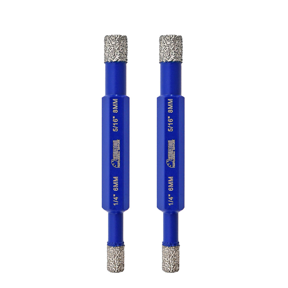 SHDIATOOL Double-sided Diamond Drill Core Bits for Tile Ceramic Granite Marble Dia 6-6/8mm - SHDIATOOL