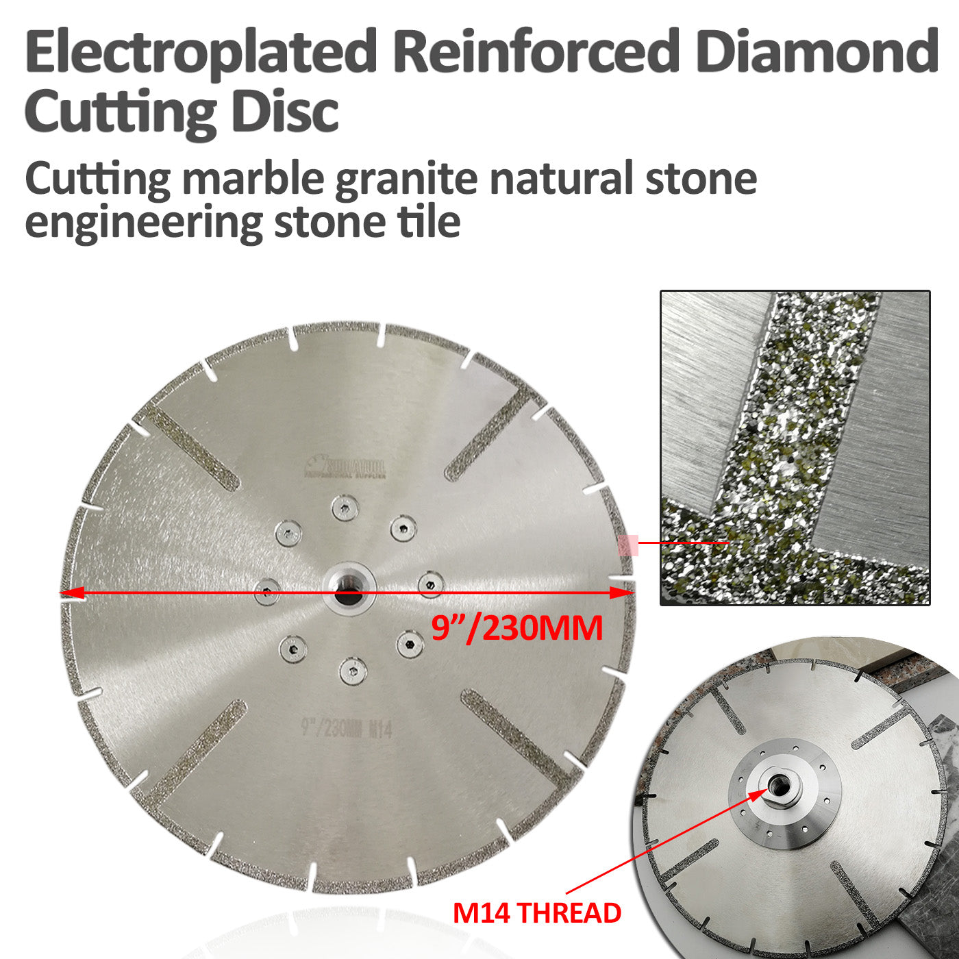 Electroplated Diamond Cutting and Grinding Blade Four Protection Teeth - SHDIATOOL