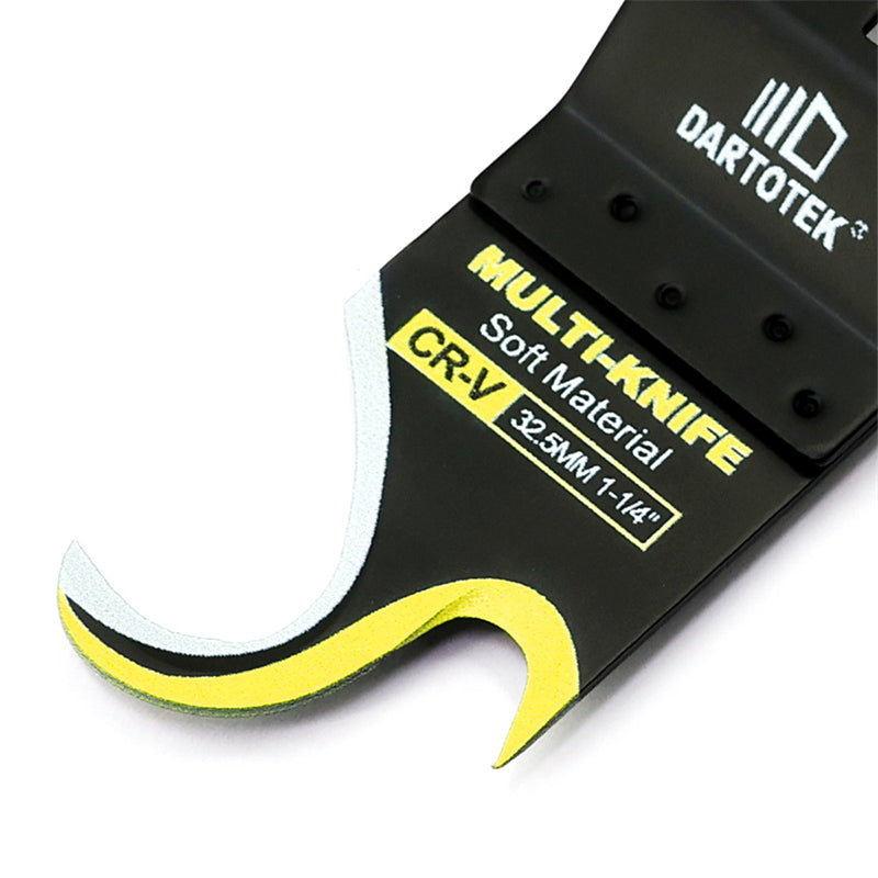 DARTOTEK 5pcs Oscillating Knife Blade All-Purpose Multitool Saw Blade for Cutting Carpet Cardboard Roofing Shingles