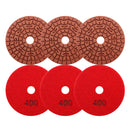 SHDIATOOL 6pcs/Set Diamond Polishing Pads Wet Sanding Disc for Granite Marble Artificial Stone - SHDIATOOL