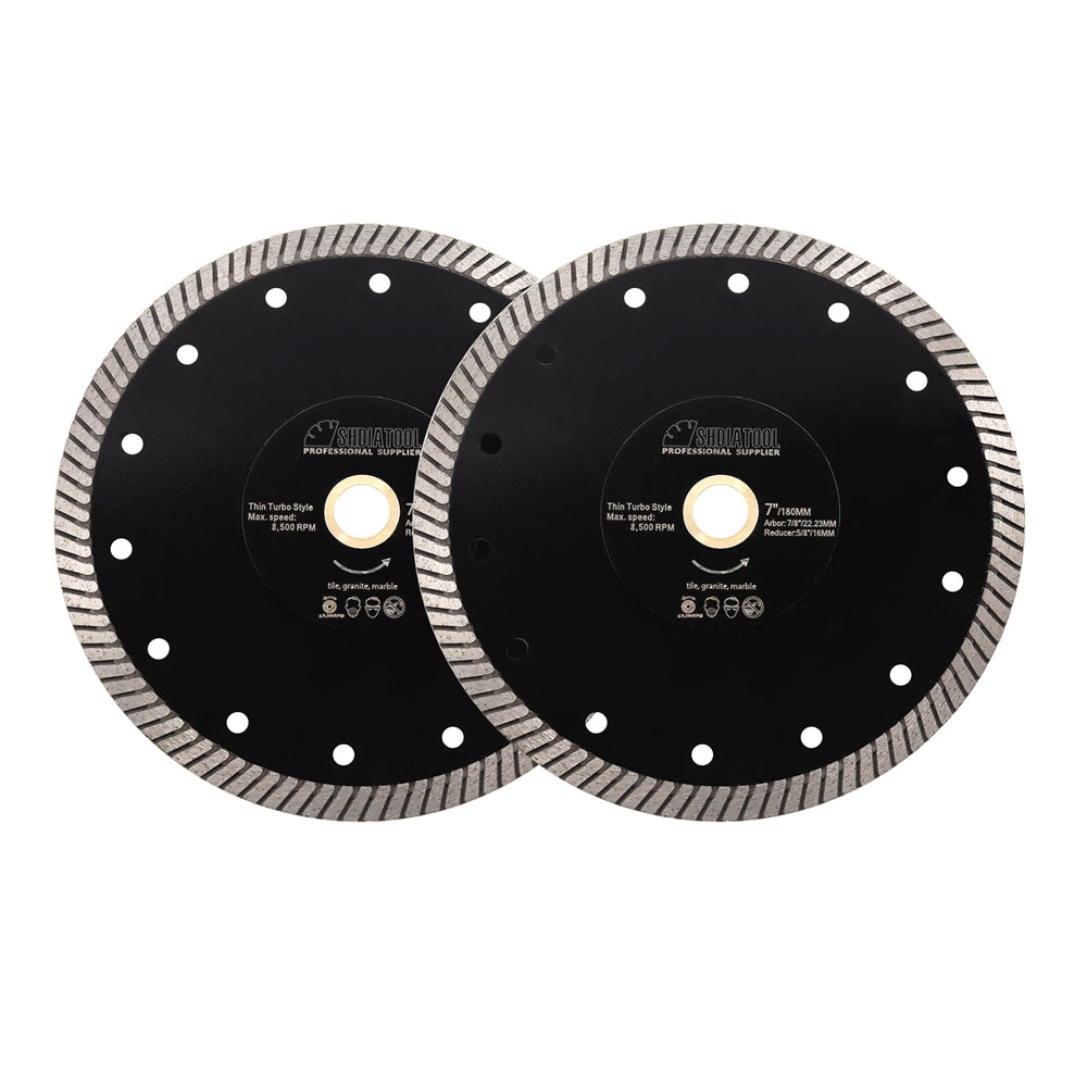SHDIATOOL Turbo Diamond Saw Blade 4"-10"Ceramic Tile Granite Marble - SHDIATOOL