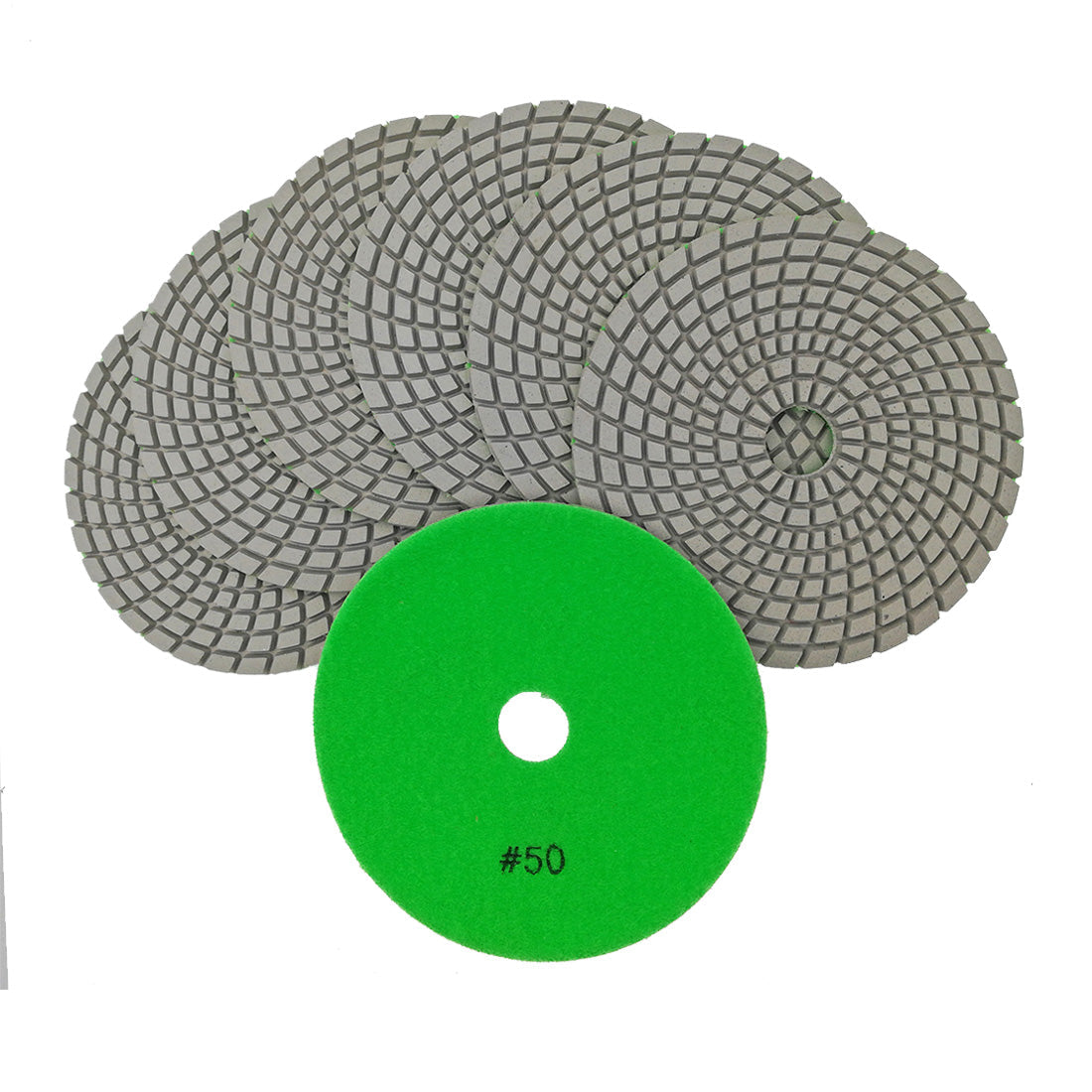 SHDIATOOL 5"Wet Diamond Polishing Pads for Marble Granite 6pcs or 7pcs - SHDIATOOL