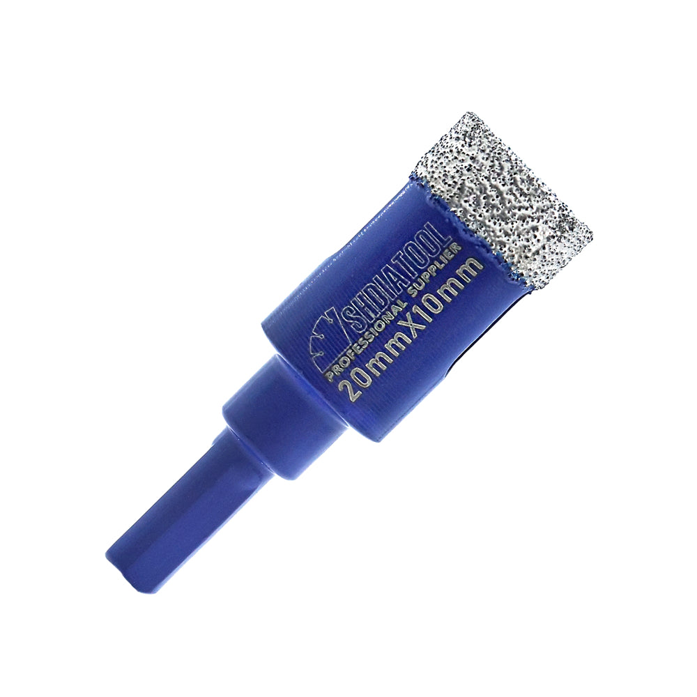 SHDIATOOL Diamond Drill Core Bits with Triangle Shank for Porcelain Tile Ceramic Granite Marble Masonry Stone Diamond Hole Saw Dia 20-68mm - SHDIATOOL
